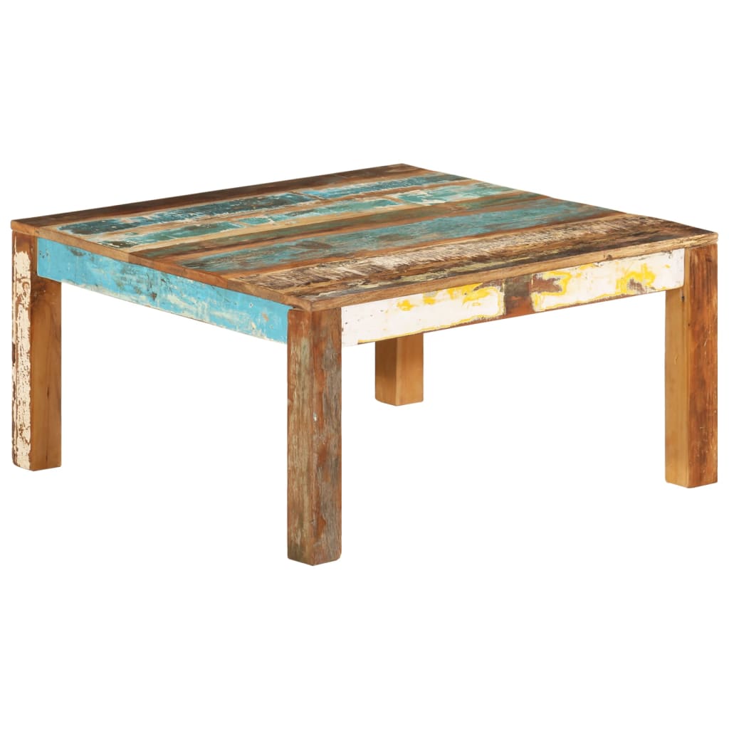 Salontafel 80x80x40 cm massief gerecycled hout – afbeelding 9