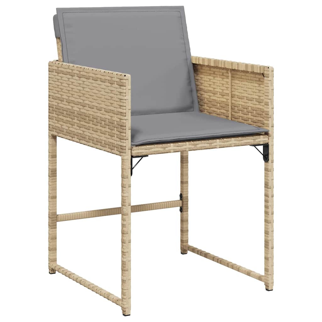 Tuin eettafelset 5 pcs Beige poly rattan – afbeelding 5
