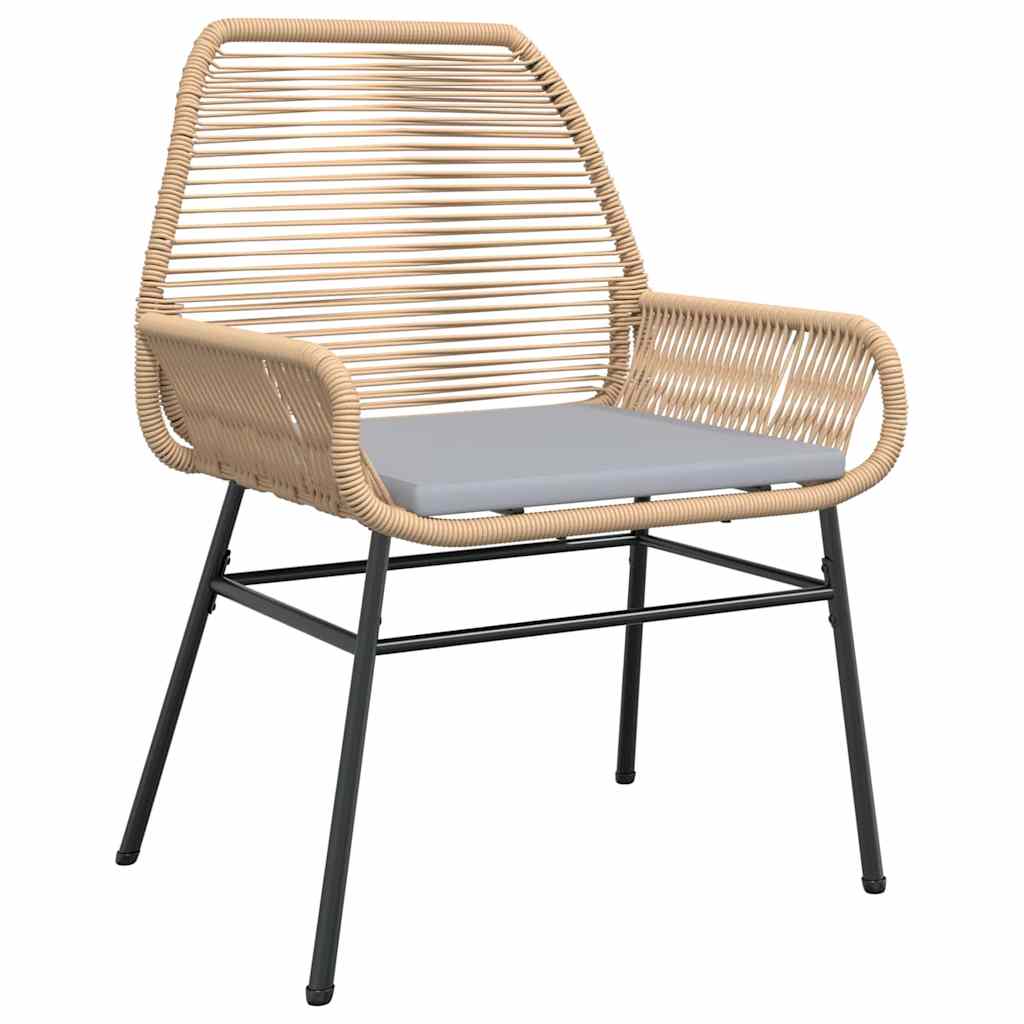 Tuin eettafelset met kussen 5 pcs Bruin poly rattan – afbeelding 6