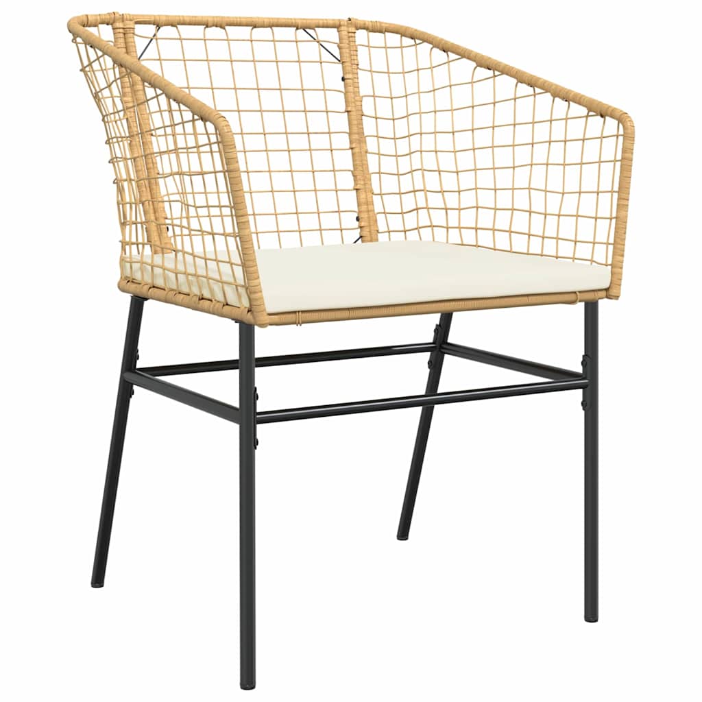 Tuin eettafelset 9 pcs Bruin poly rattan – afbeelding 6