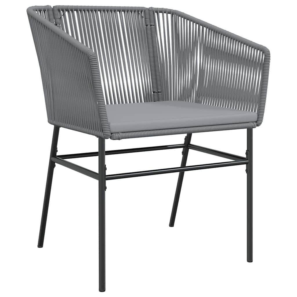 Tuin eettafelset met kussen 7 pcs Grijs Gepoedercoat staal – afbeelding 6