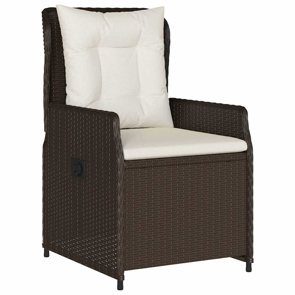 Tuin eettafelset 7 pcs Bruin poly rattan – afbeelding 6