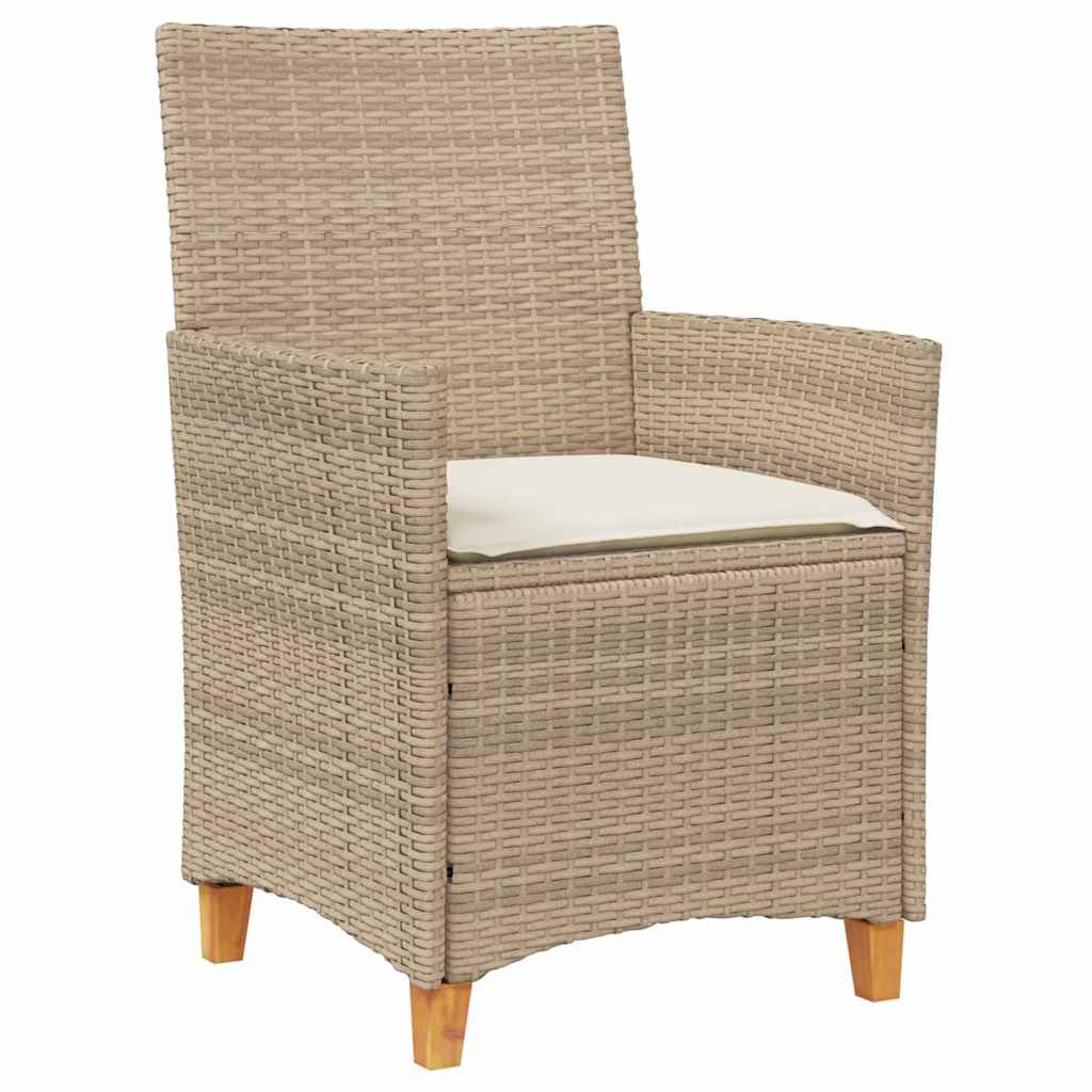 Tuin eettafelset 5 pcs Beige poly rattan – afbeelding 6