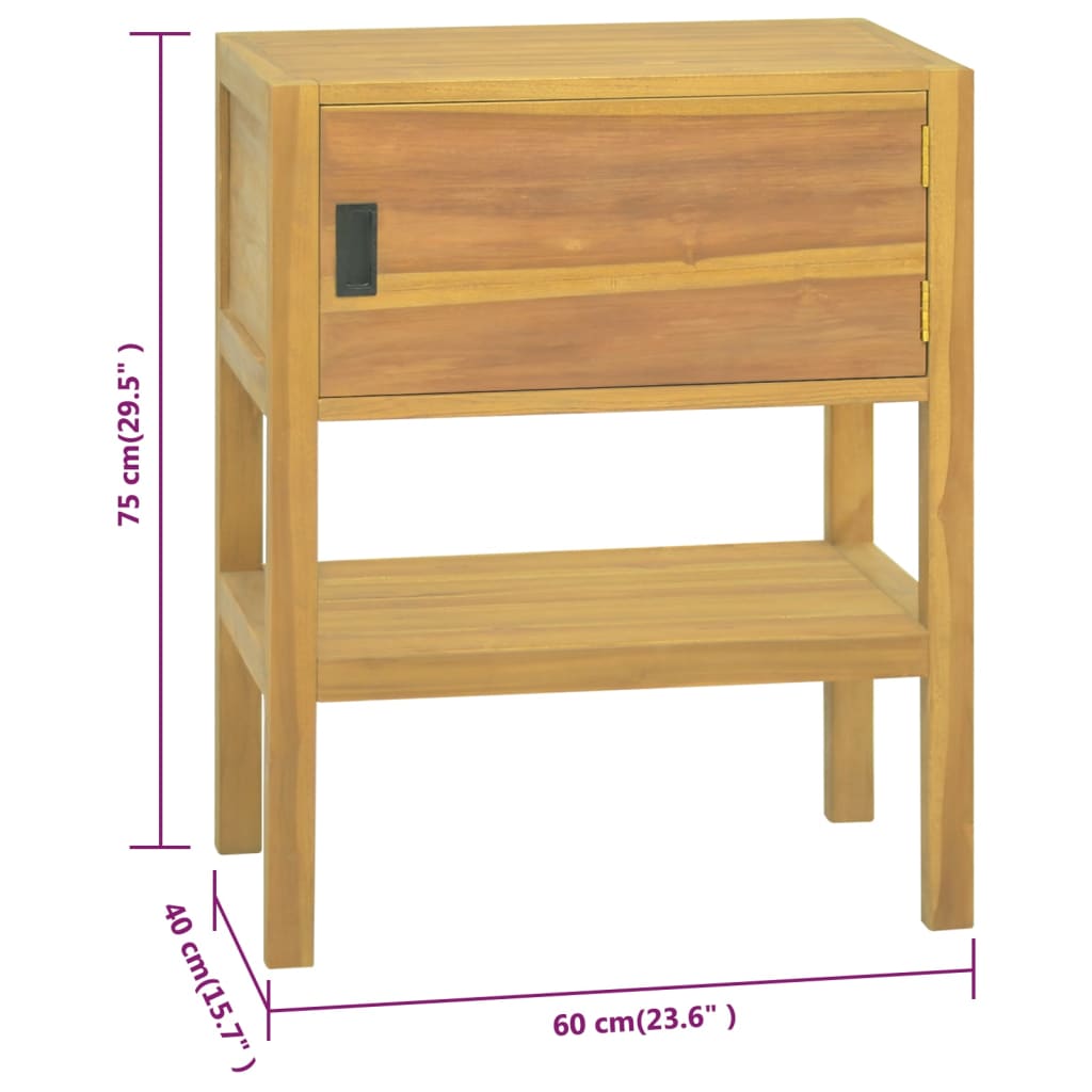Badkamerkast 60x40x75 cm massief teakhout – afbeelding 8