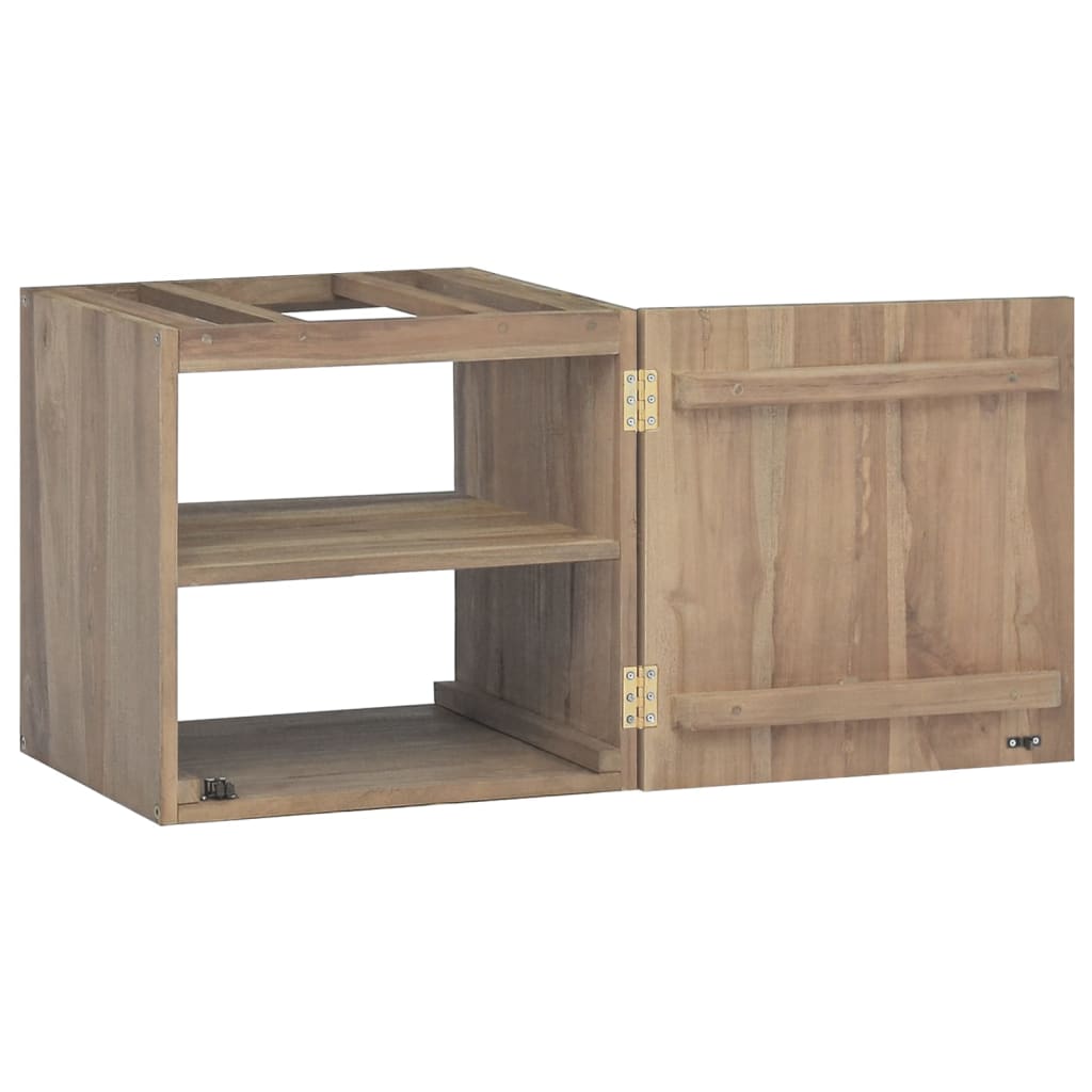 Badkamerwandkast 46x25,5x40 cm massief teakhout – afbeelding 5