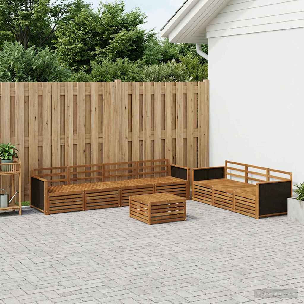 Buiten bankenset 8 pcs Naturel 79 x 79 x 37 cm – afbeelding 1