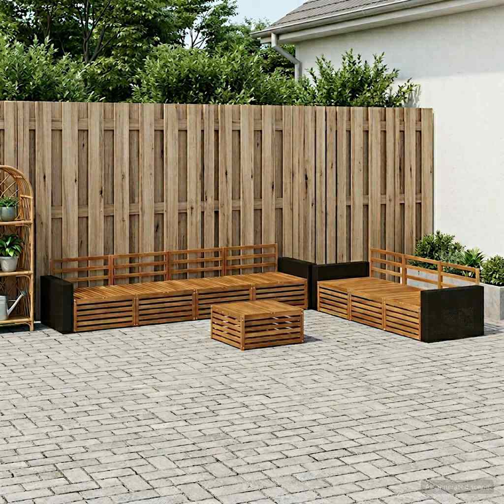 Buiten bankenset 8 pcs Naturel 79 x 79 x 37 cm – afbeelding 1