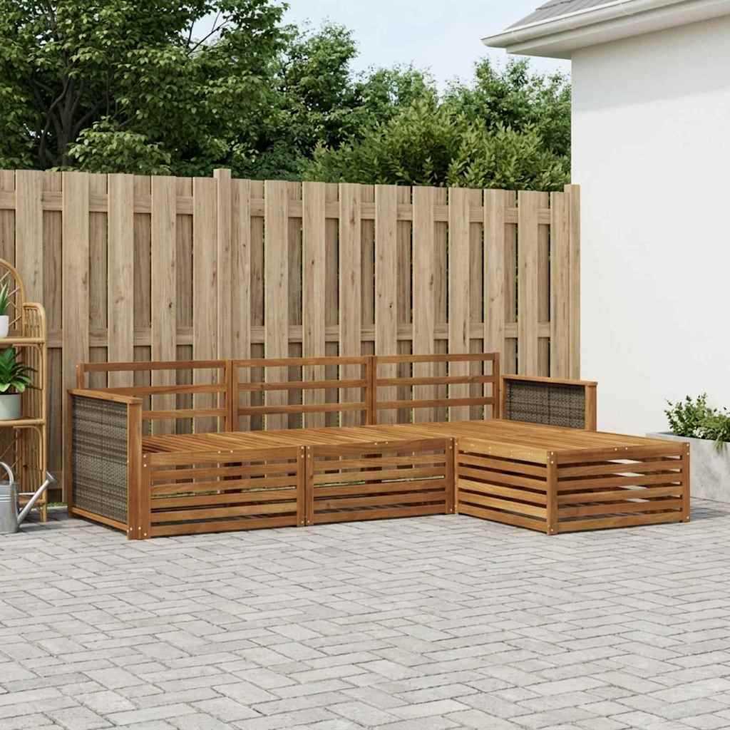 Buiten bankenset Naturel 249,5 x 162,5 x 73 cm
