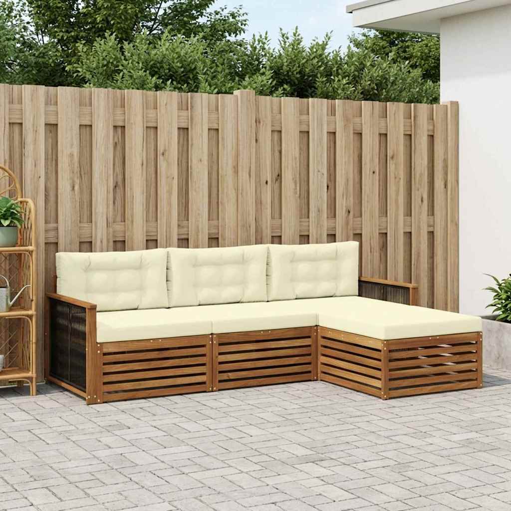 Buiten bankenset Natuurlijk en Crème 249 x 162,5 x 73 cm – afbeelding 1