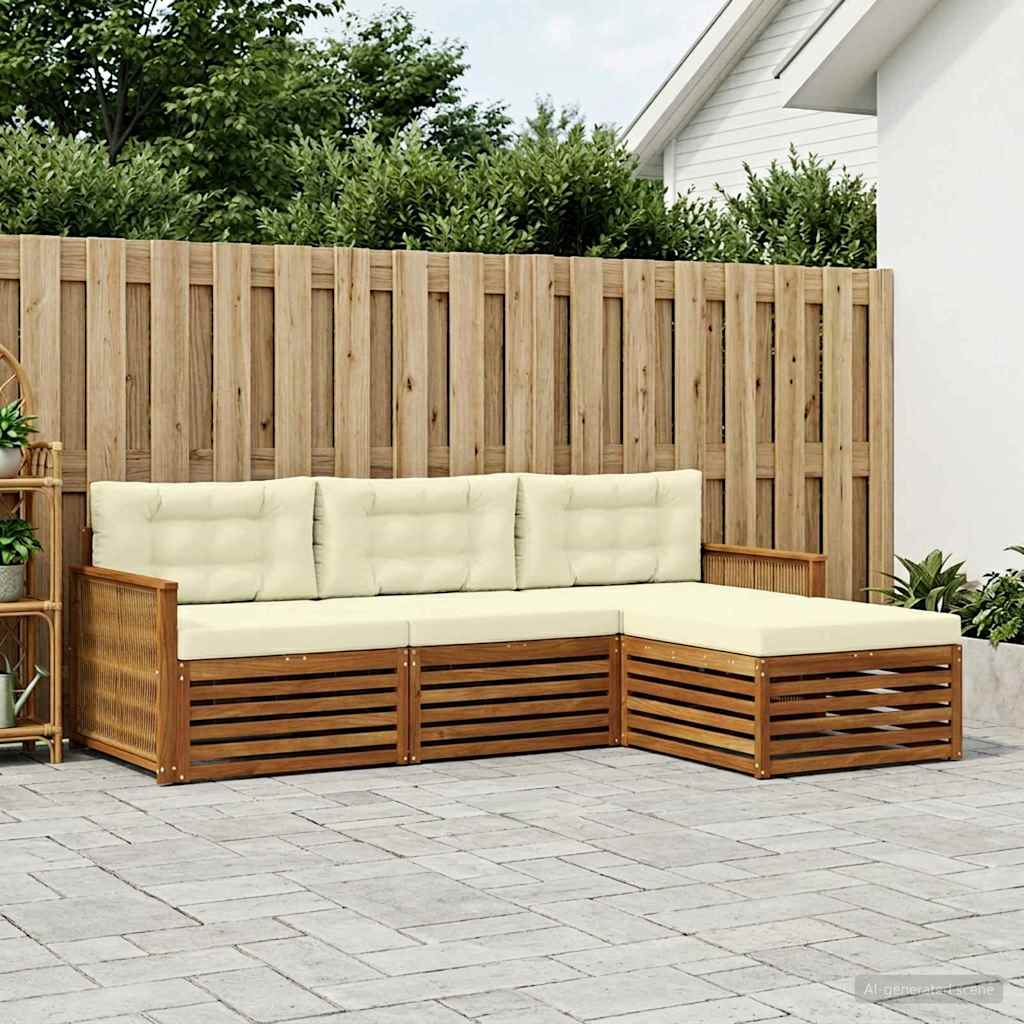Buiten bankenset Natuurlijk en Crème 249 x 162,5 x 73 cm – afbeelding 1