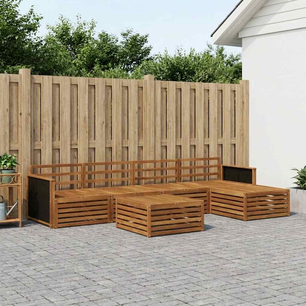 Buiten bankenset 6 pcs Naturel 79 x 79 x 37 cm – afbeelding 1