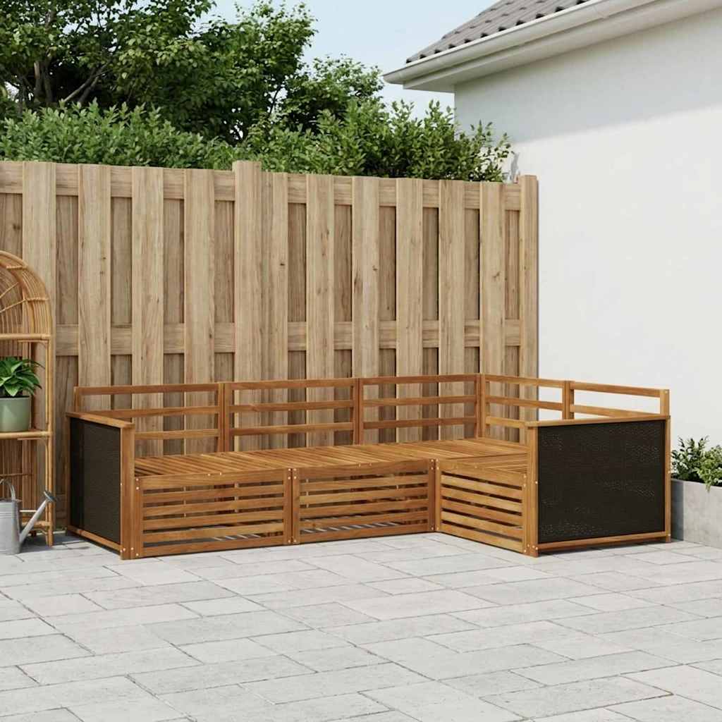 Buiten bankenset 4 pcs Naturel 247,5 x 168,5 x 73 cm