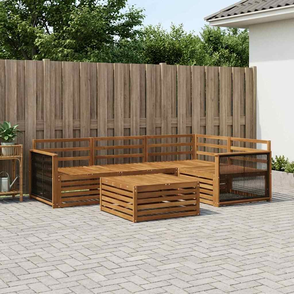 Buiten bankenset 5 pcs Naturel Massief Acaciahout