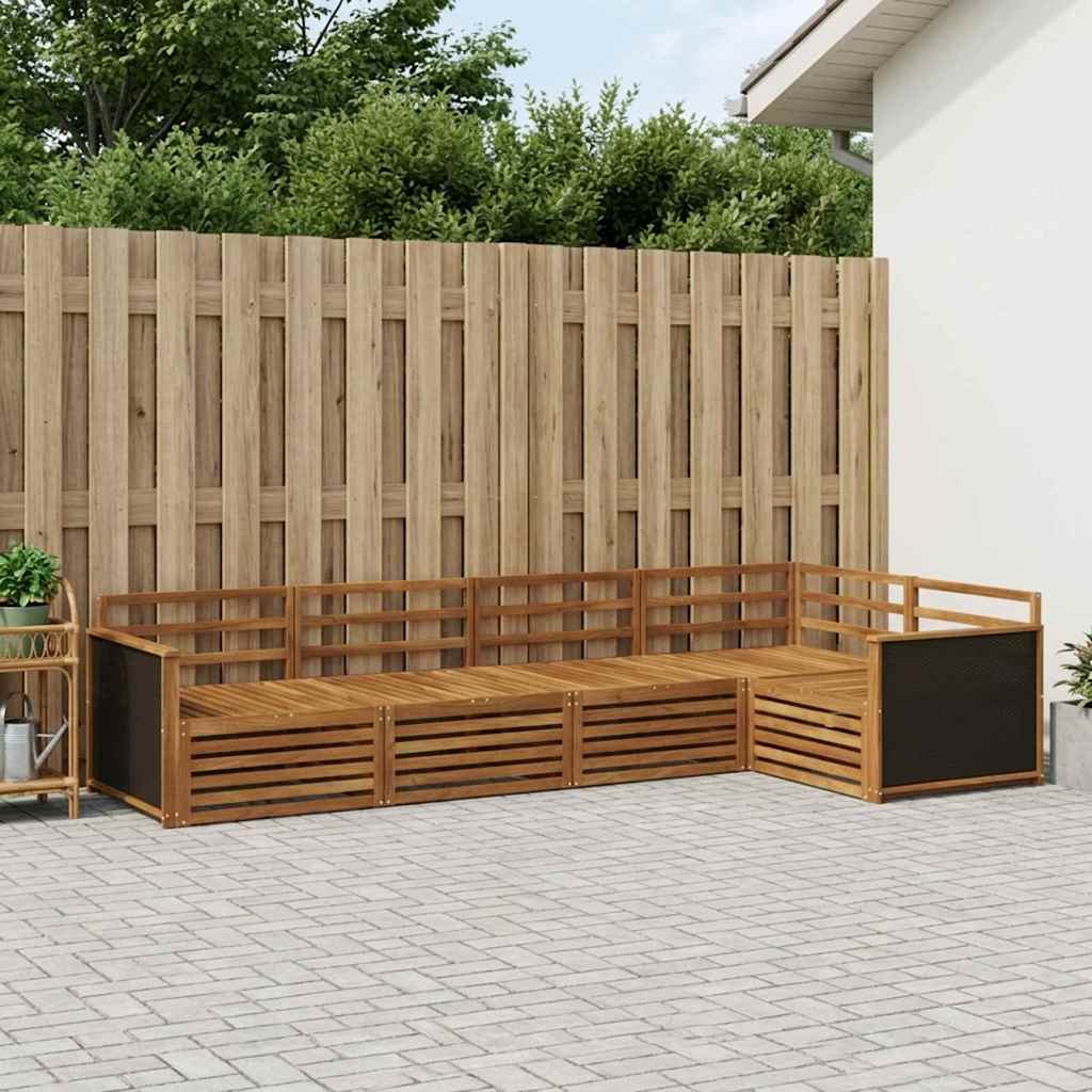 Buiten bankenset 5 pcs Naturel 323 x 164,5 x 73 cm