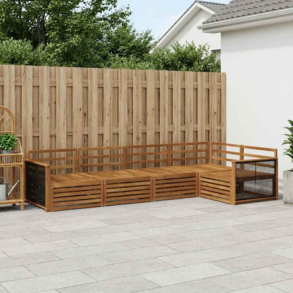 Buiten bankenset 5 pcs Naturel Massief Acaciahout – afbeelding 1