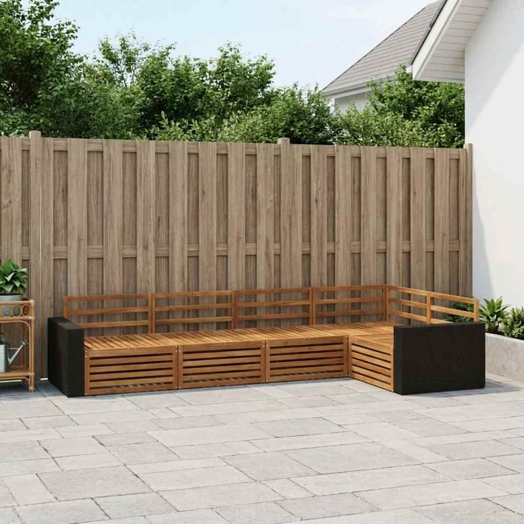 Buiten bankenset 5 pcs Naturel 331 x 172,5 x 73 cm – afbeelding 1