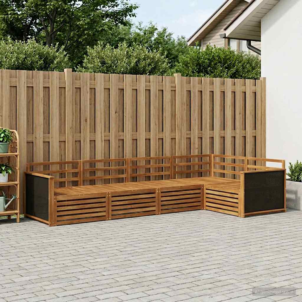 Buiten bankenset 6 pcs Naturel 406 x 168,5 x 73 cm – afbeelding 1