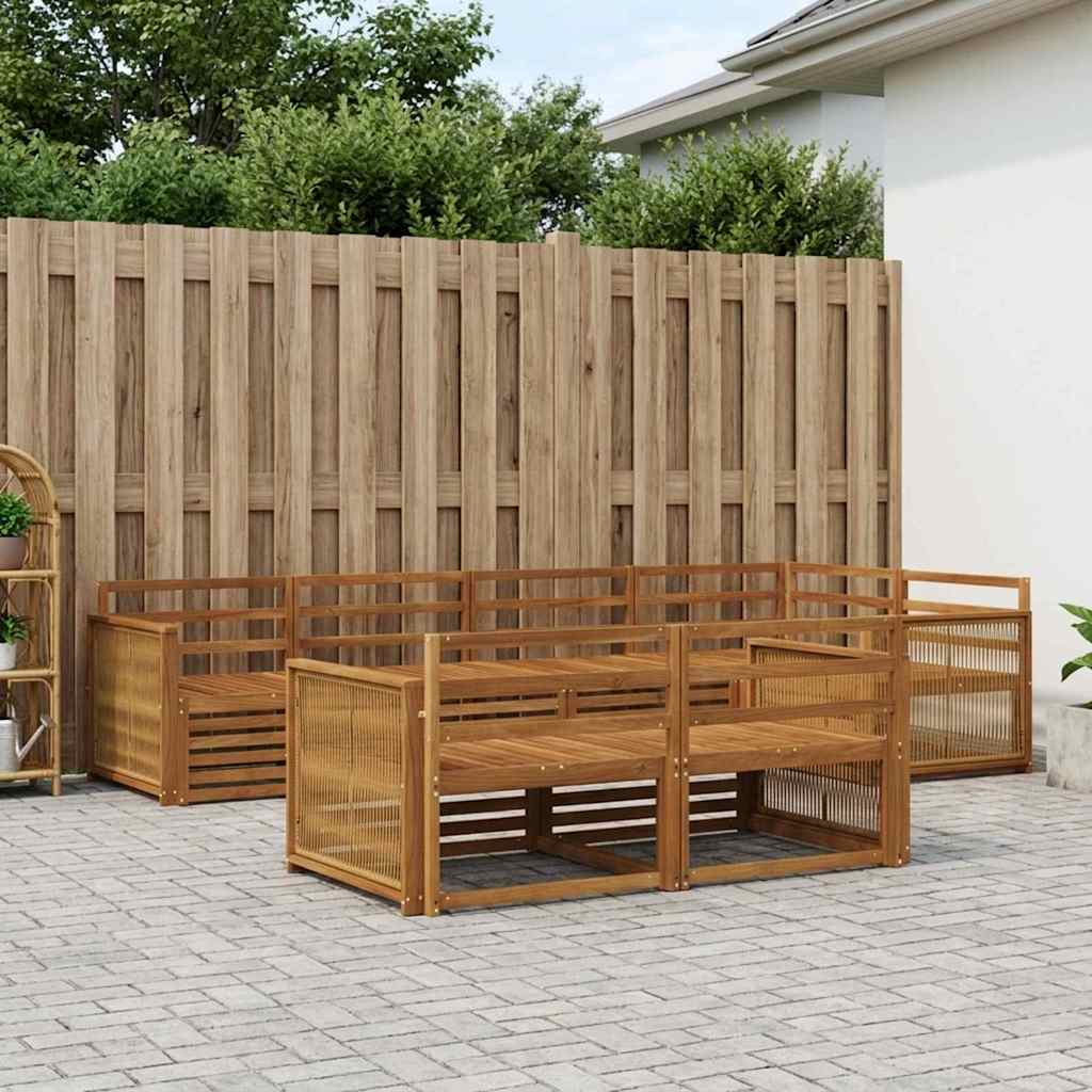 Buiten bankenset 7 pcs Naturel – afbeelding 1