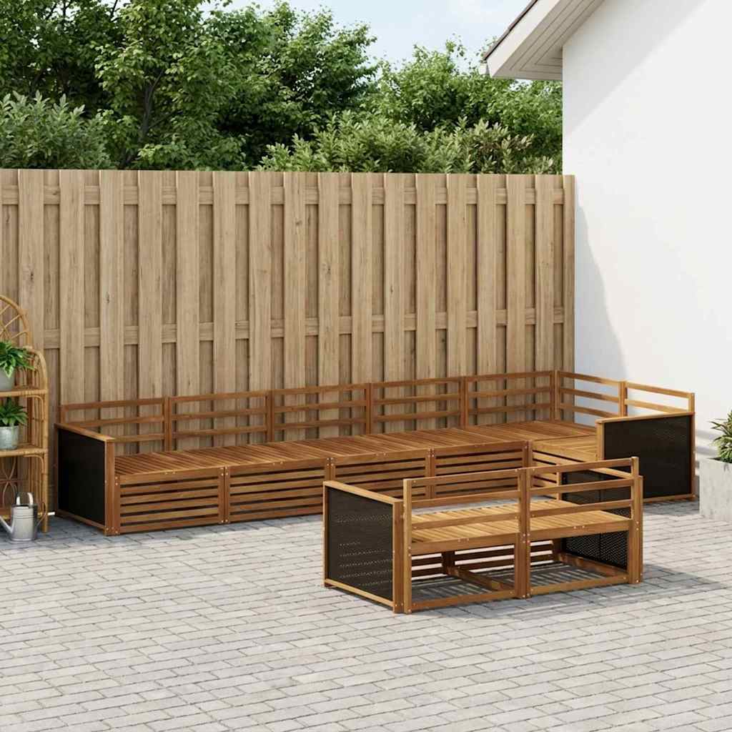 Buiten bankenset 8 pcs Naturel
