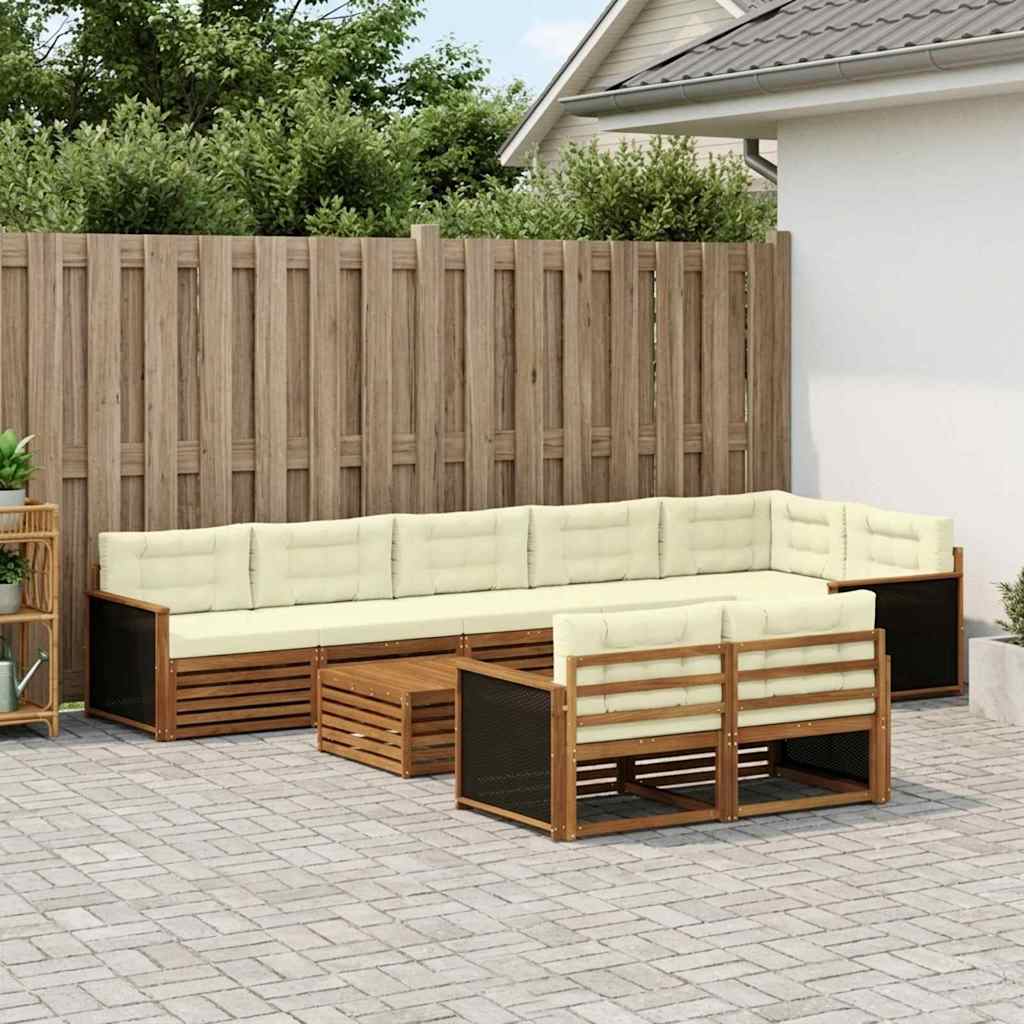 Buiten bankenset met kussen 9 pcs – afbeelding 1