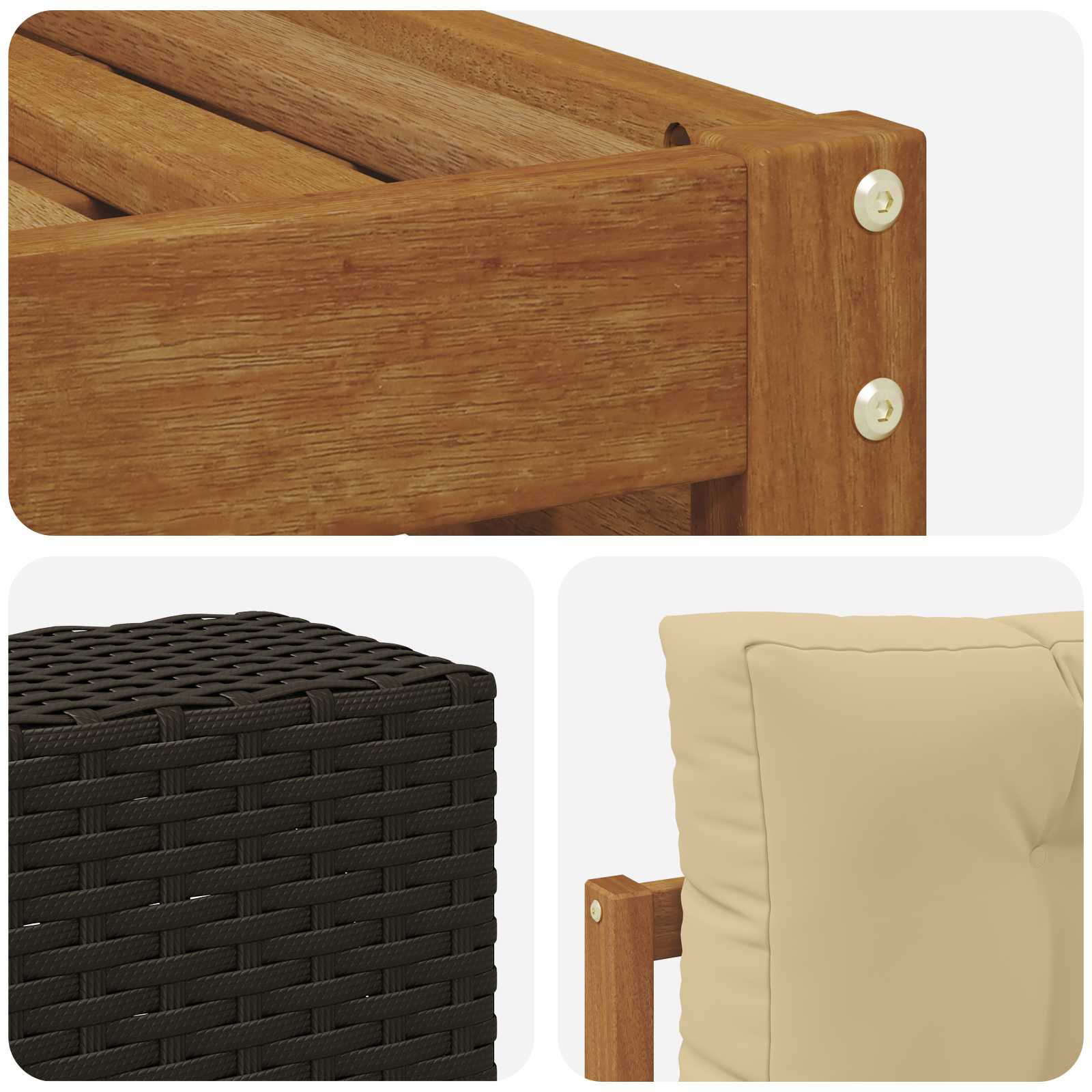 Buiten bankenset met kussen 9 pcs – afbeelding 6
