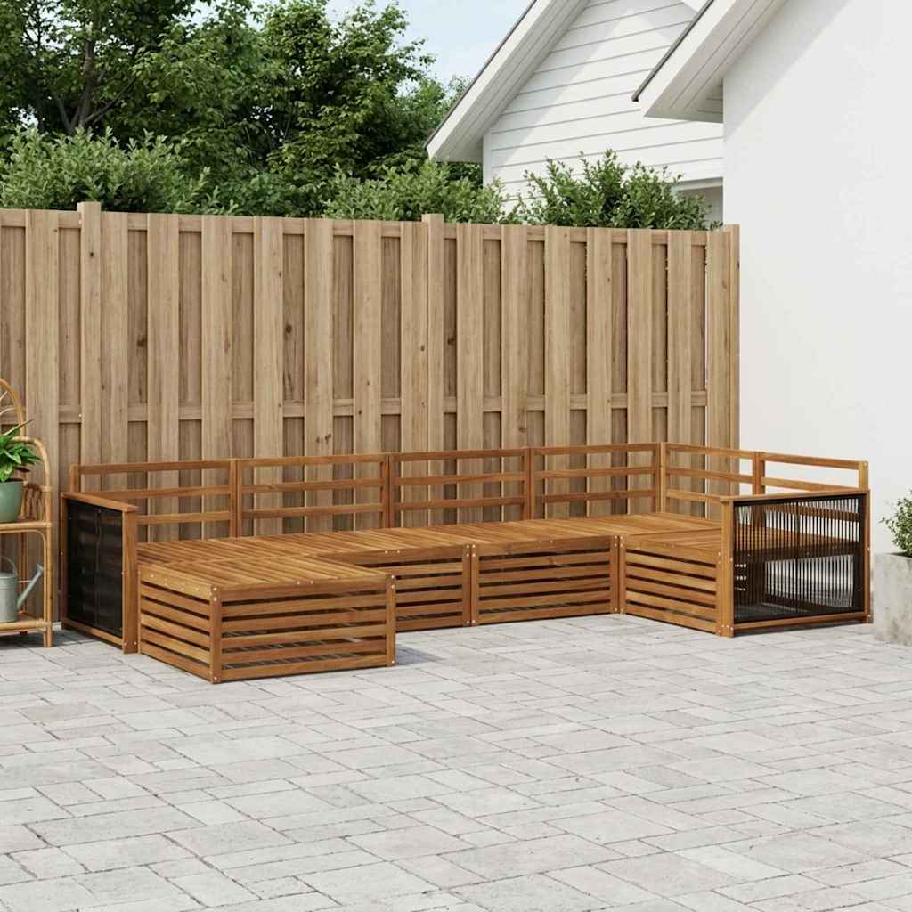 Buiten bankenset 6 pcs Naturel – afbeelding 1