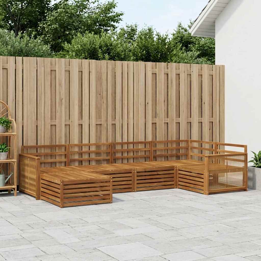 Buiten bankenset 6 pcs Naturel – afbeelding 1