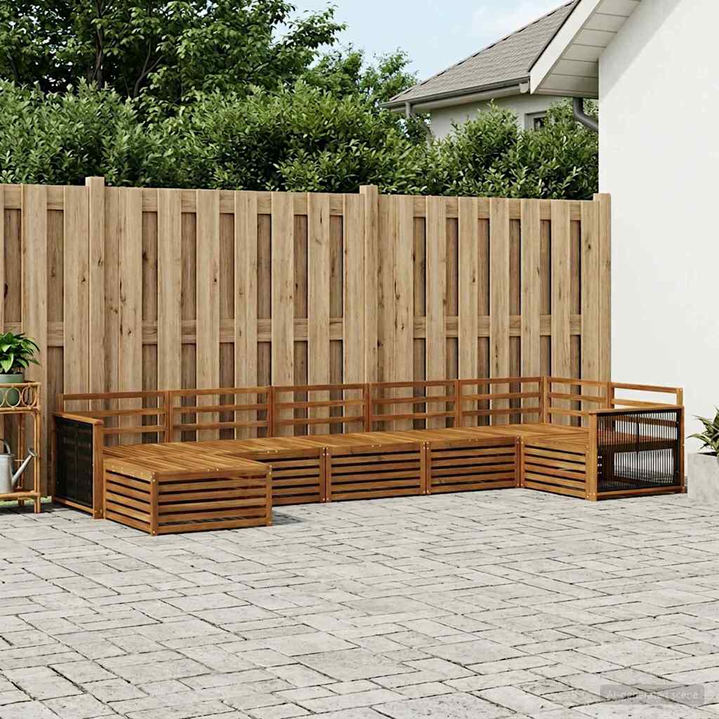 Buiten bankenset 7 pcs Naturel – afbeelding 1