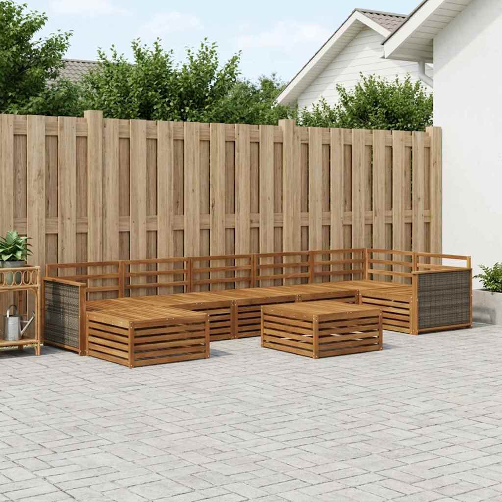 Buiten bankenset 8 pcs Naturel – afbeelding 1