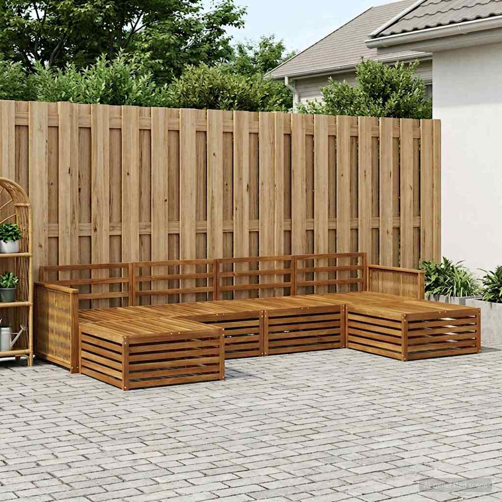 Sofa-Sets 6 pcs Massief Acaciahout – afbeelding 1