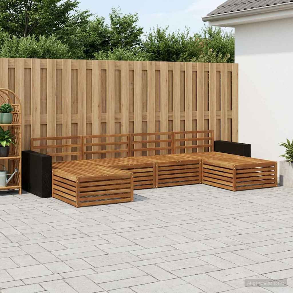 Sofa-Sets 6 pcs Massief Acaciahout – afbeelding 1