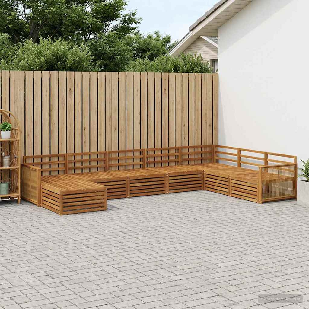 Buiten bankenset 8 pcs Naturel – afbeelding 1