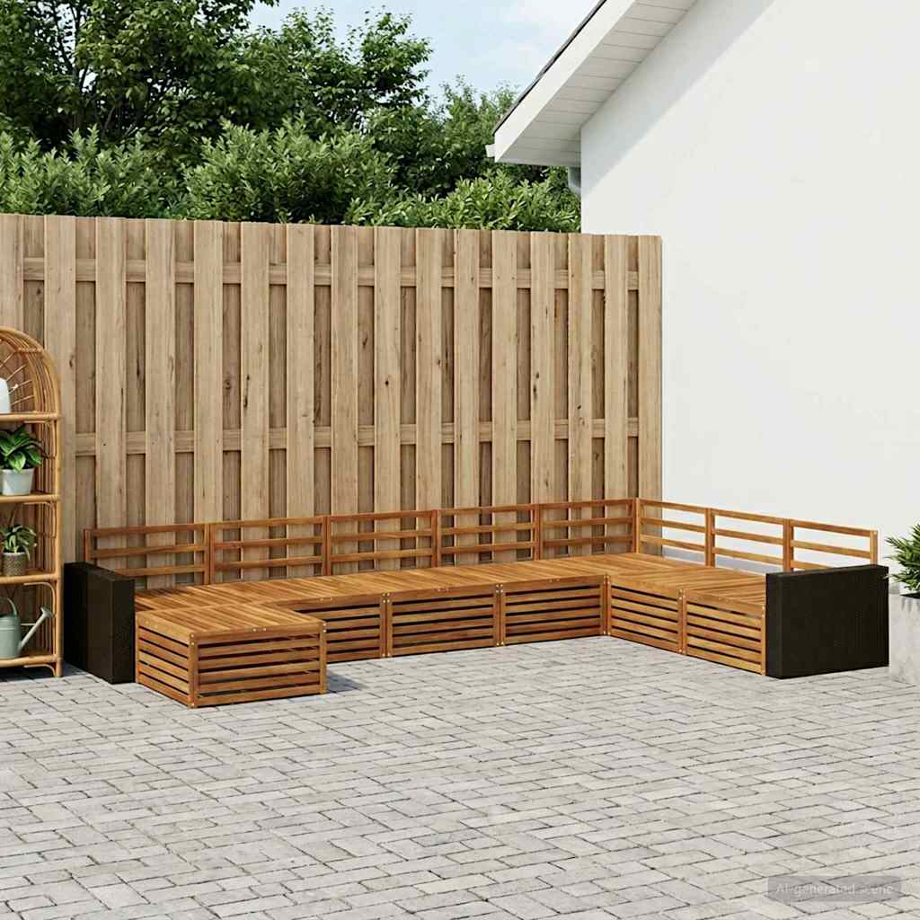 Buiten bankenset 8 pcs Naturel – afbeelding 1