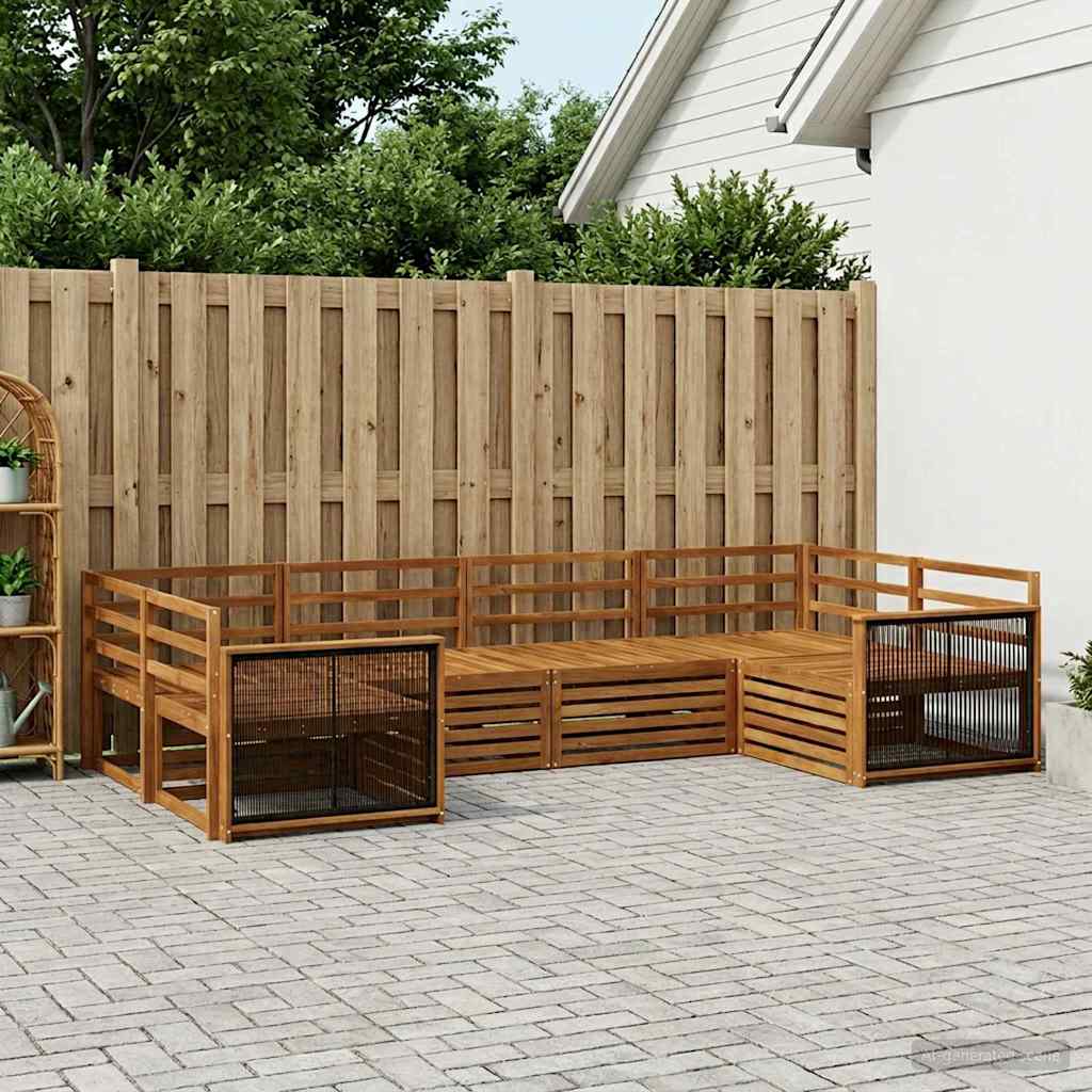 Buiten bankenset 6 pcs Naturel