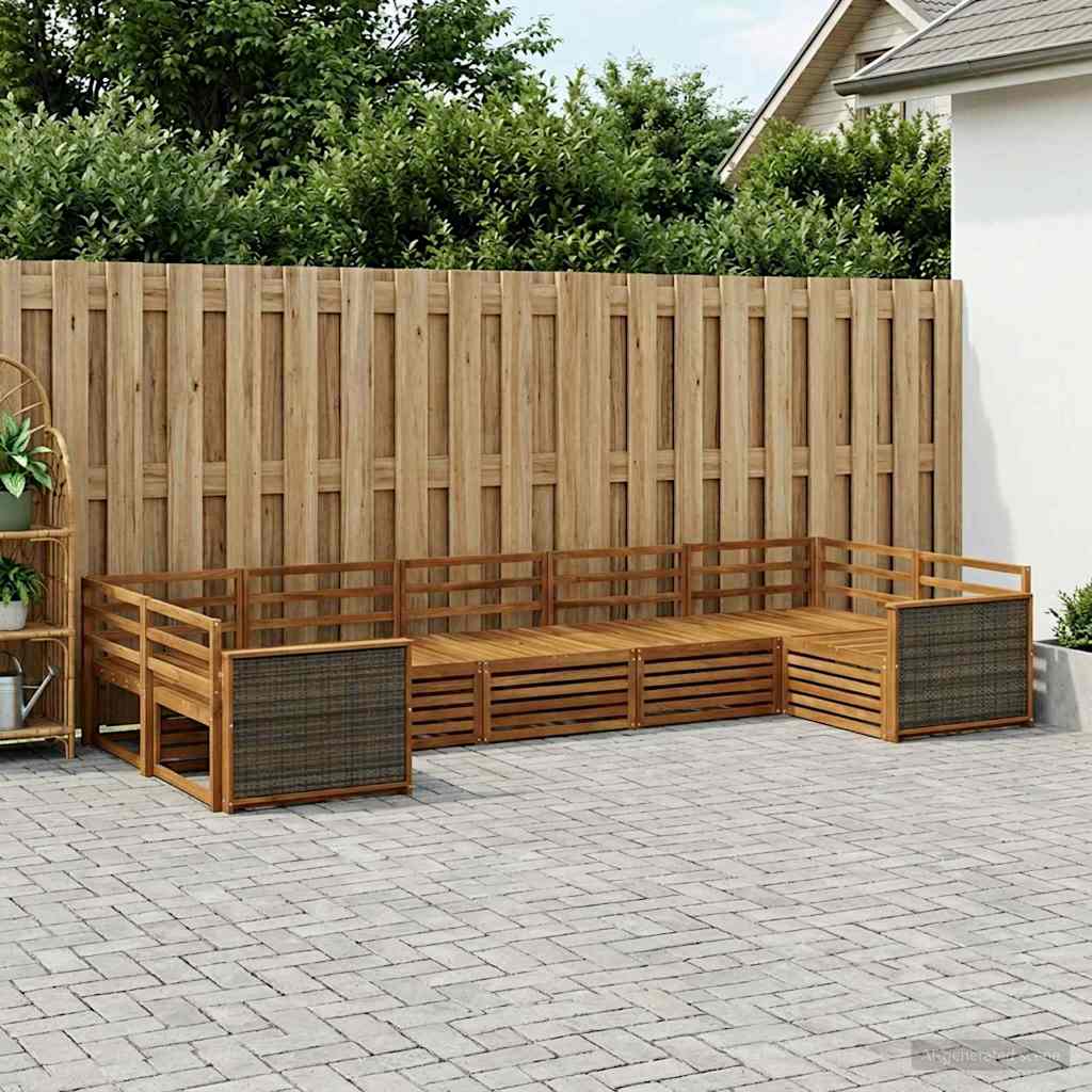 Buiten bankenset 7 pcs Naturel – afbeelding 1
