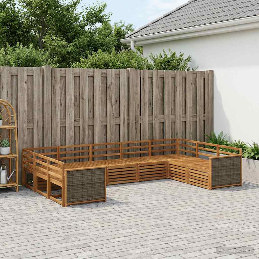 Sofa-Sets 10 pcs Massief Acaciahout – afbeelding 1