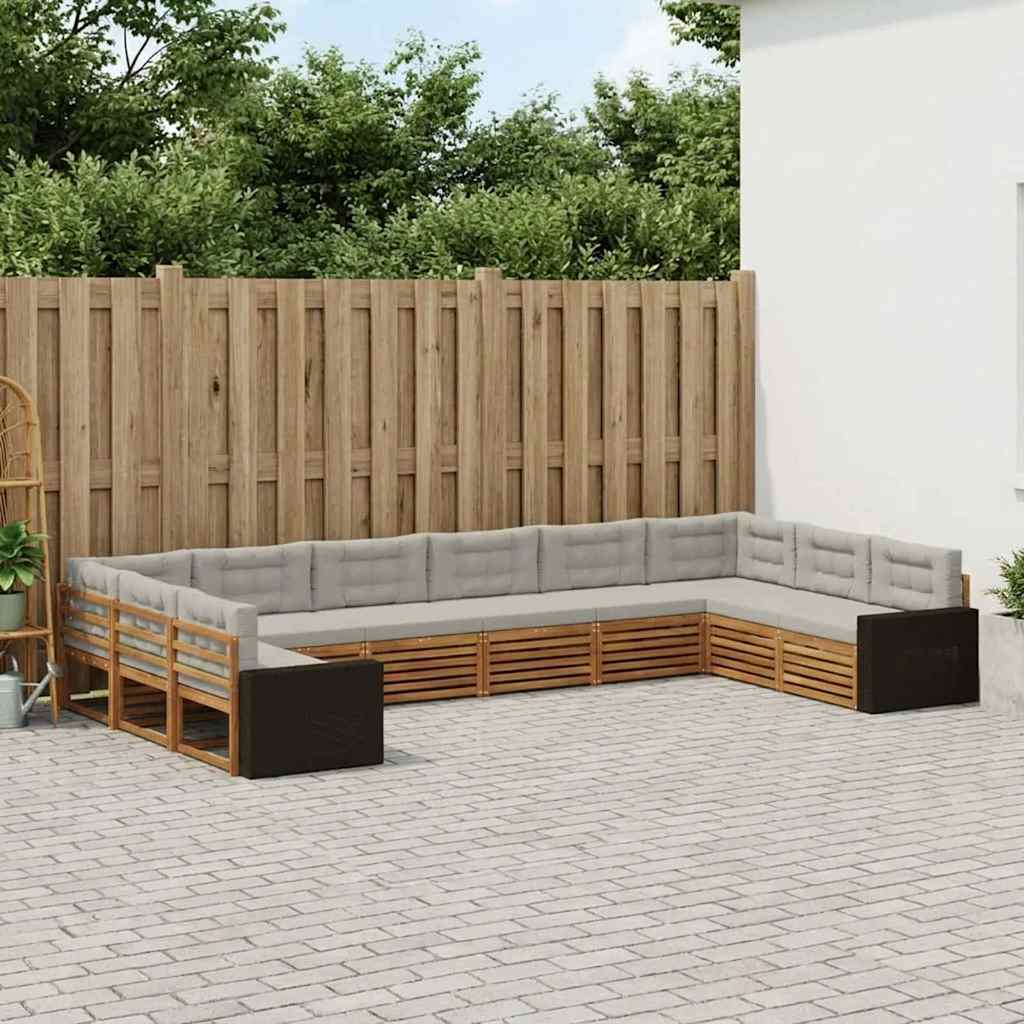 Sofa-Sets met kussen 10 pcs Massief Acaciahout – afbeelding 1