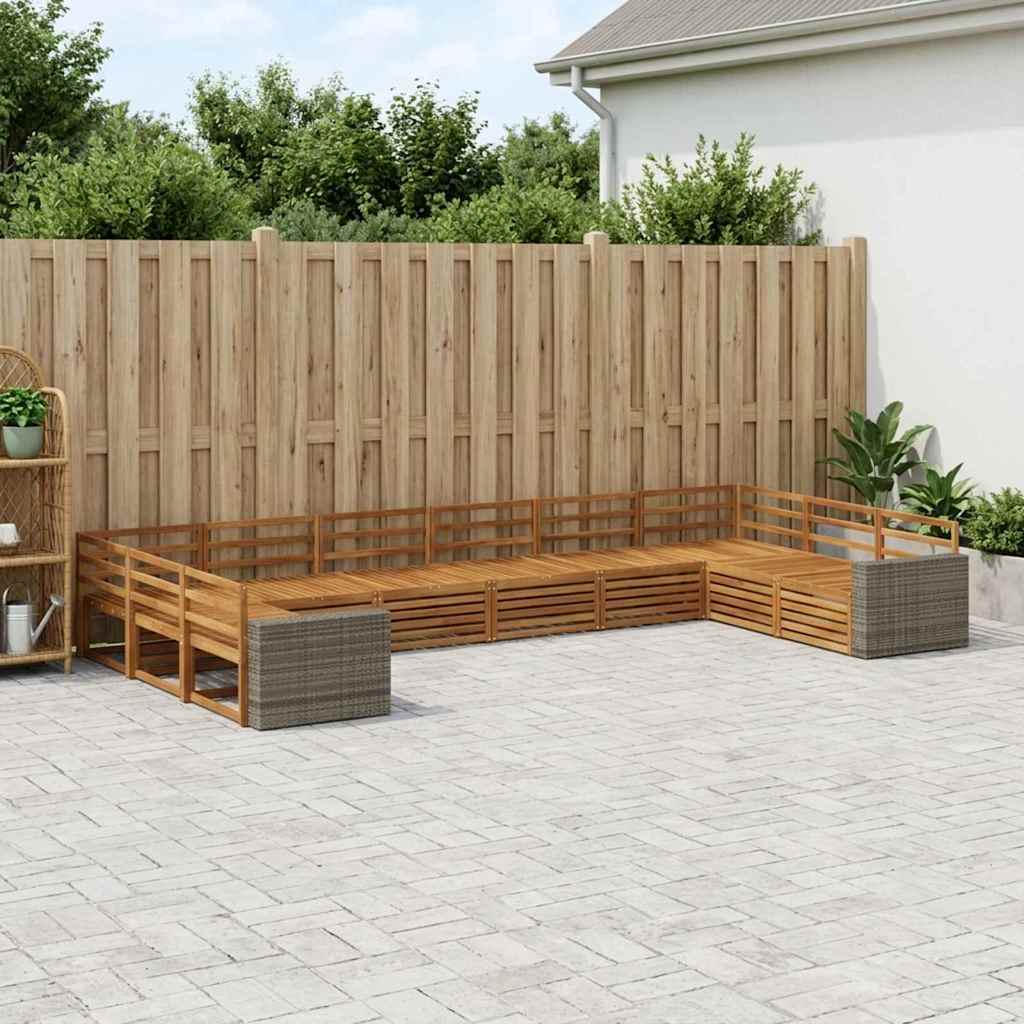 Sofa-Sets 10 pcs Massief Acaciahout – afbeelding 1