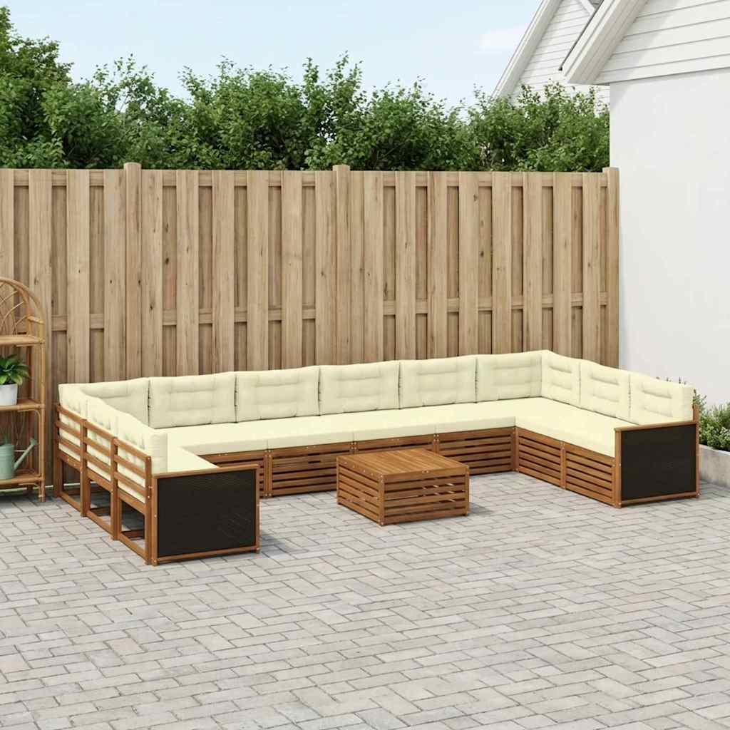 Sofa-Sets met kussen 11 pcs Massief Acaciahout – afbeelding 1