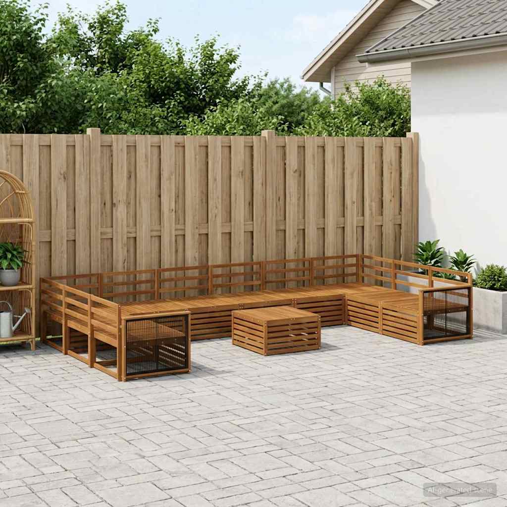 Sofa-Sets 11 pcs Massief Acaciahout – afbeelding 1