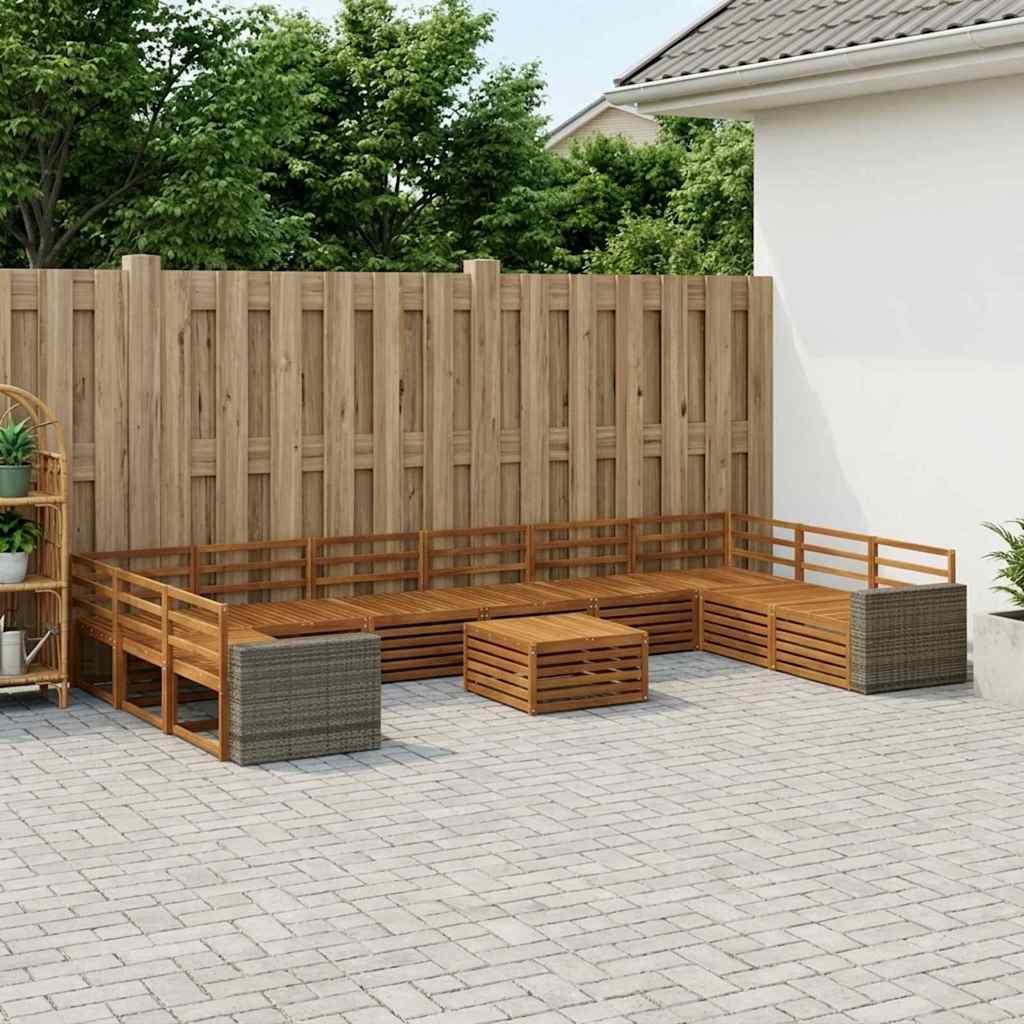 Sofa-Sets 11 pcs Massief Acaciahout – afbeelding 1