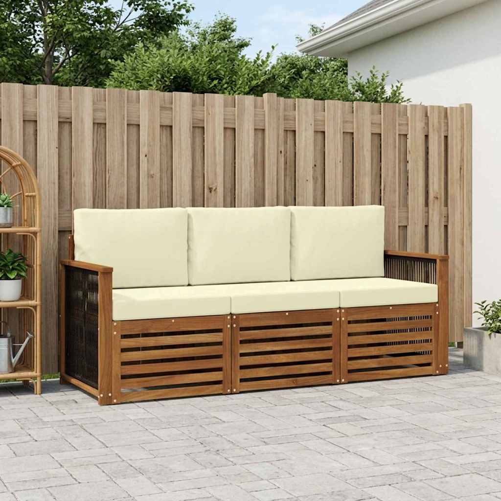 Sofa-Sets met kussen 3 pcs Massief Acaciahout – afbeelding 1