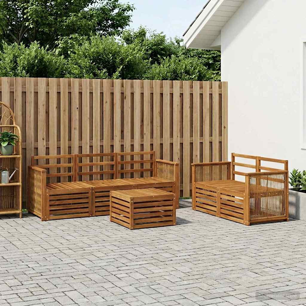 Sofa-Sets 6 pcs Massief Acaciahout – afbeelding 1