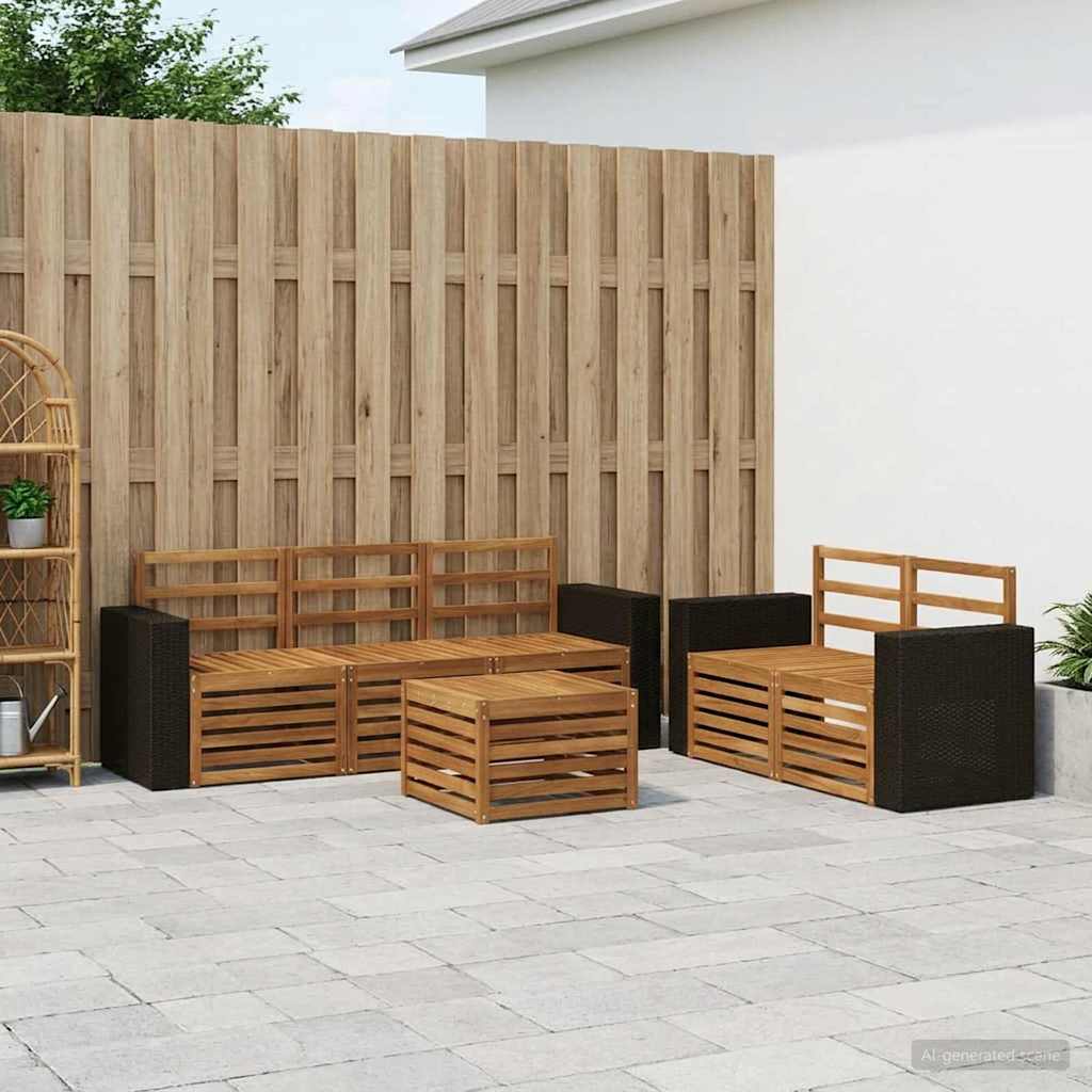 Sofa-Sets Massief Acaciahout – afbeelding 1