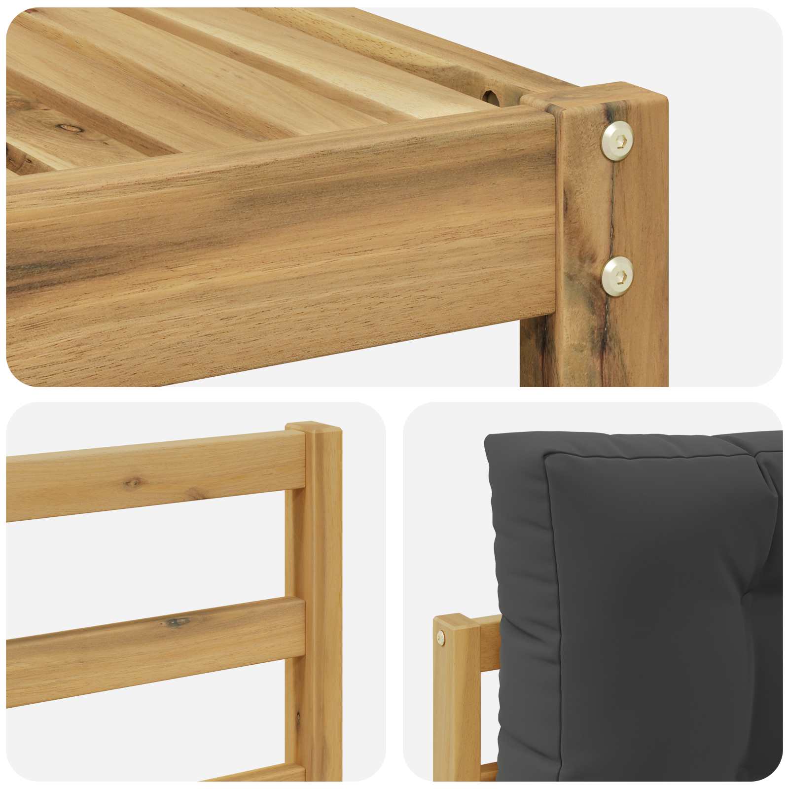Buiten bankenset 7 pcs Wit en antracietkleurig – afbeelding 7