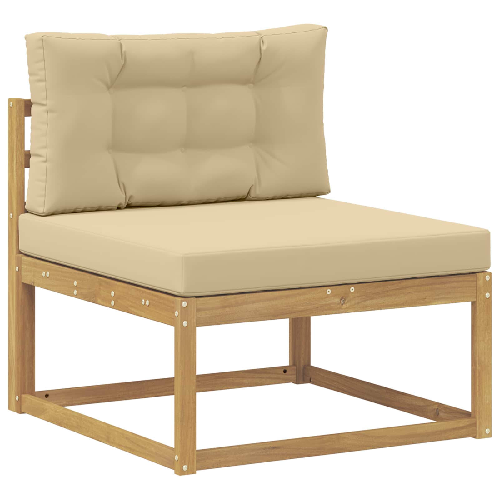 Buiten bankenset 7 pcs Wit en Beige – afbeelding 3