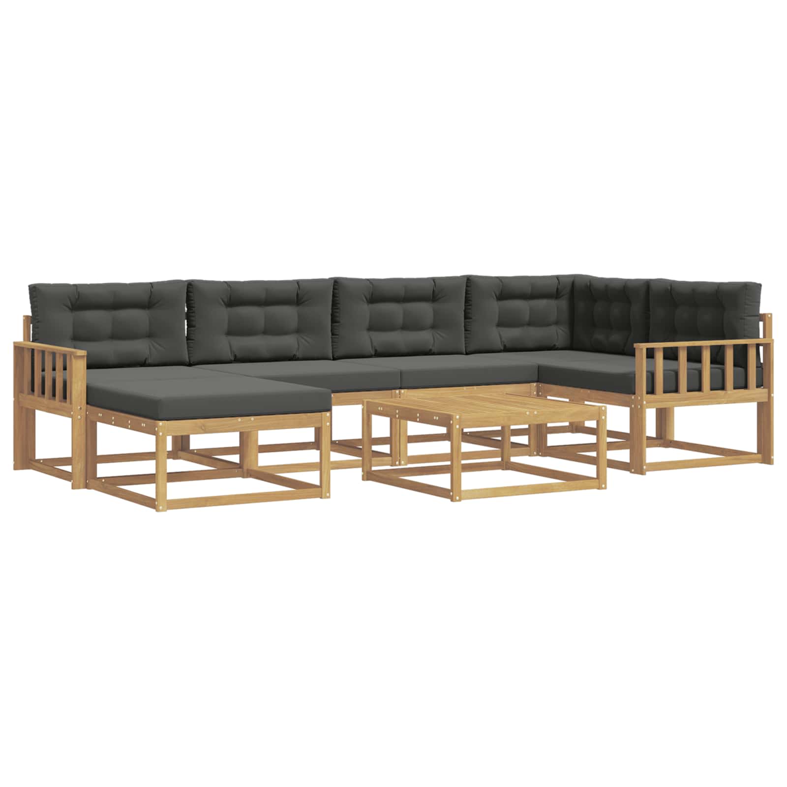 Buiten bankenset 7 pcs Wit en antracietkleurig – afbeelding 2