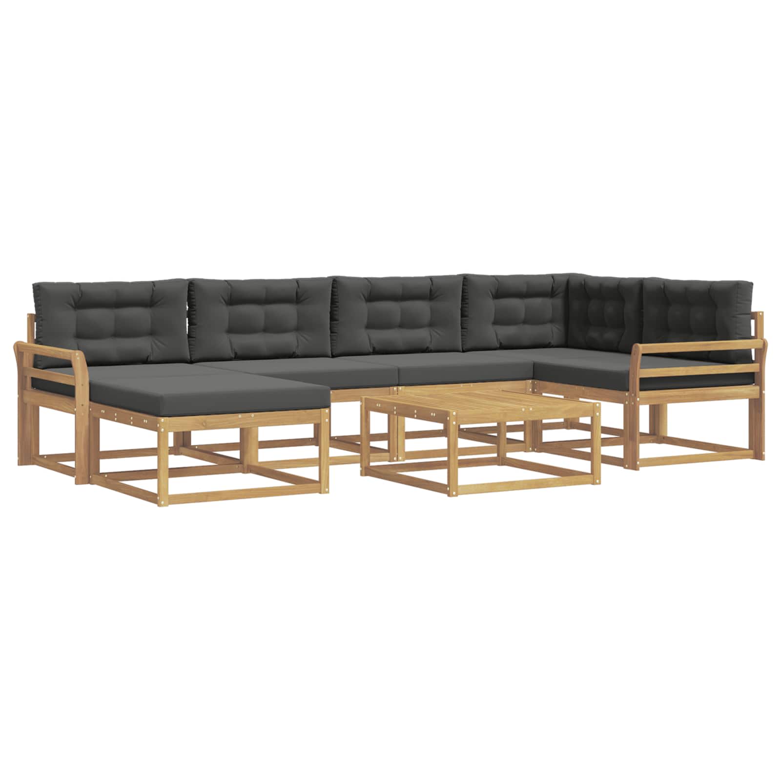 Buiten bankenset 7 pcs Wit en antracietkleurig – afbeelding 2
