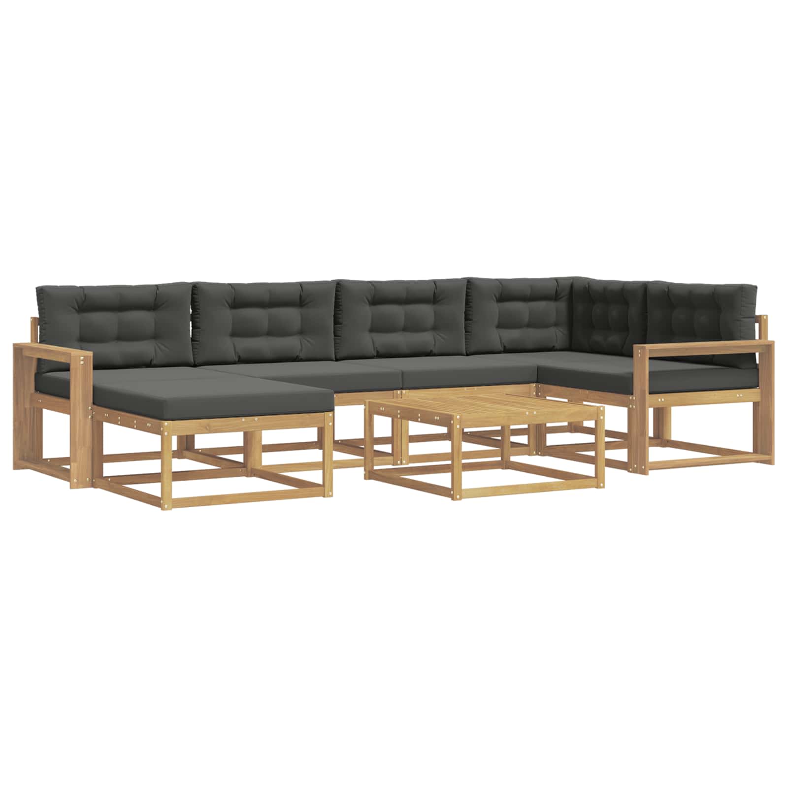 Buiten bankenset 7 pcs Wit en antracietkleurig – afbeelding 2