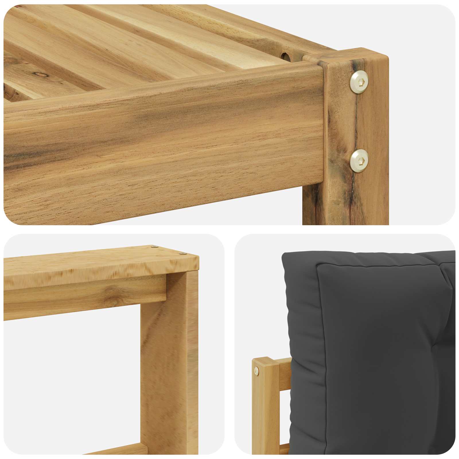 Buiten bankenset 7 pcs Wit en antracietkleurig – afbeelding 7